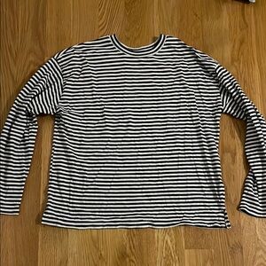 A New Day Blue  and White Striped Top